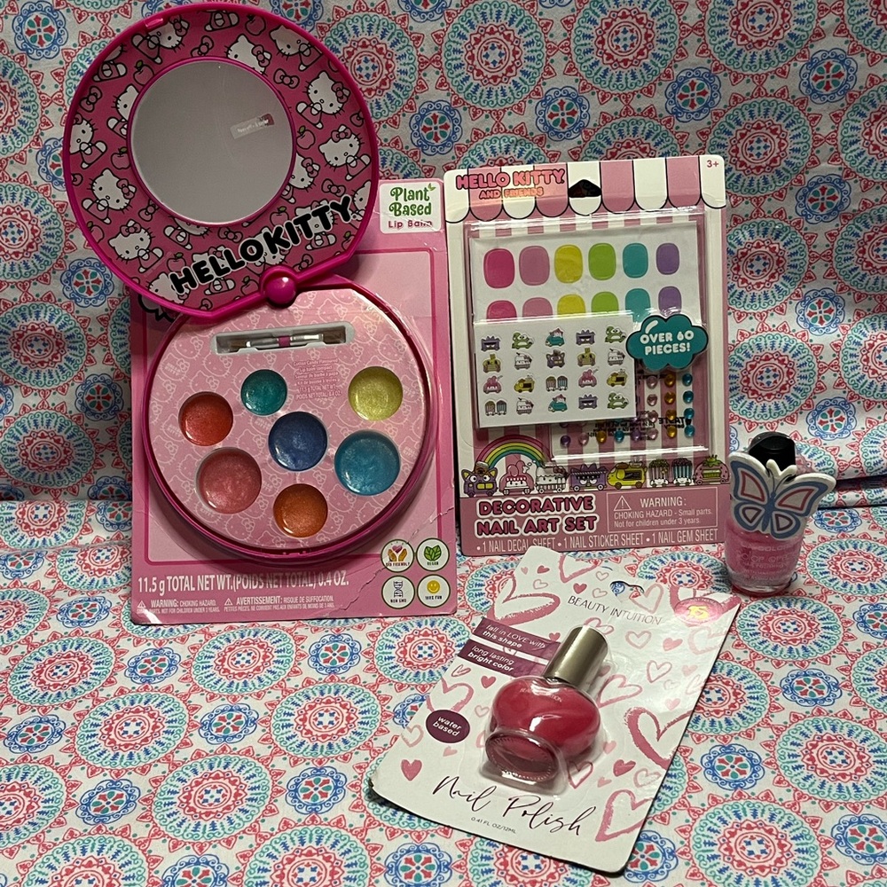 NWT Hello Kitty Lip &Nail Art Bundle